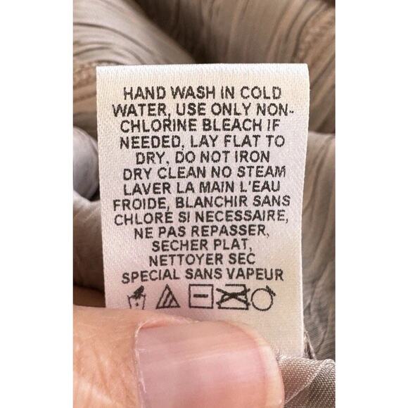 Komarov Crinkle Dress Sleeveless Gown XL Charmeuse Beaded Fairy Ethereal Whimsy - Picture 9 of 9